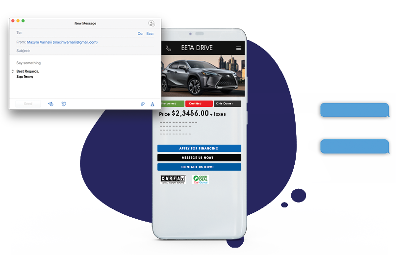 Automated SMS and email appointment reminders for customers