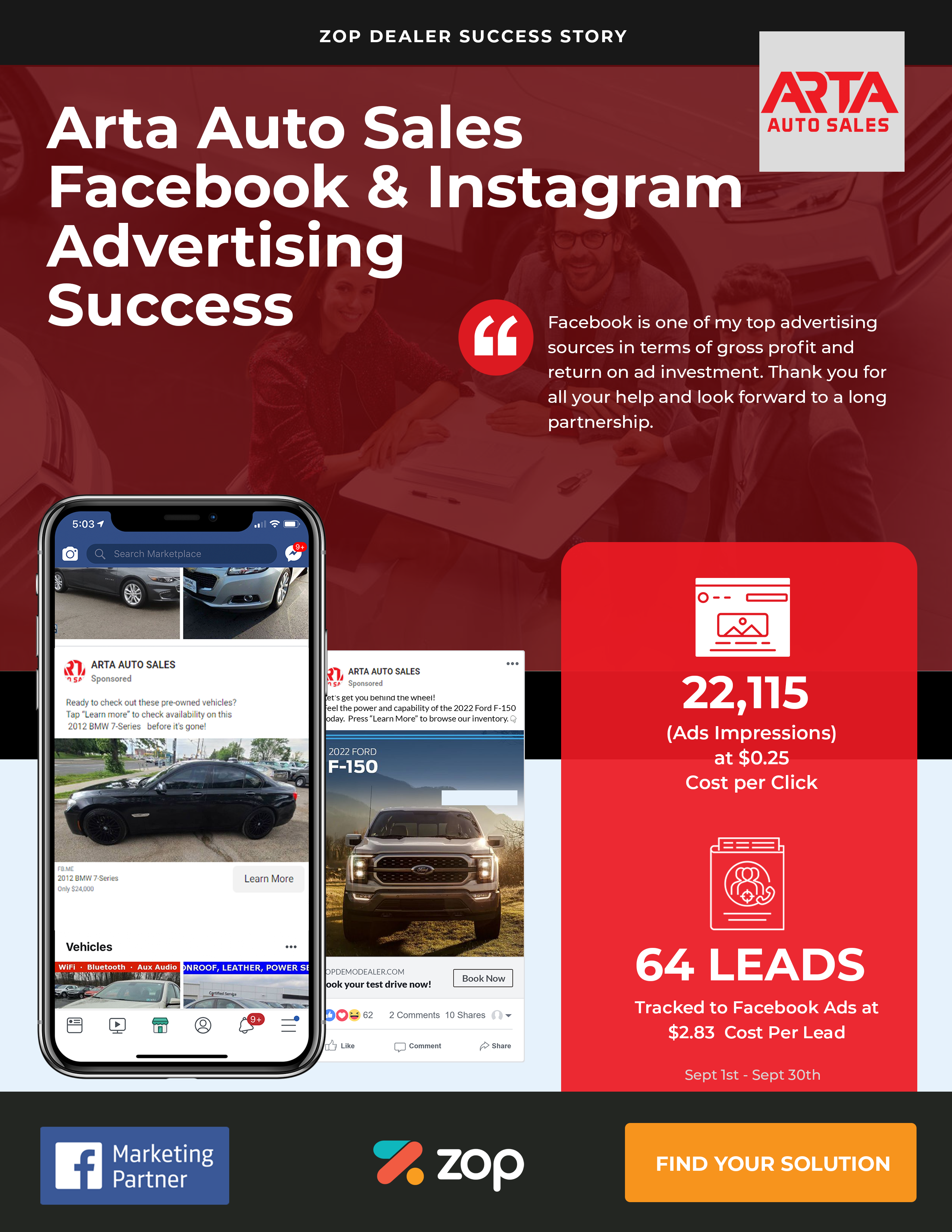 Automotive dealer success stories with proven Facebook advertising results