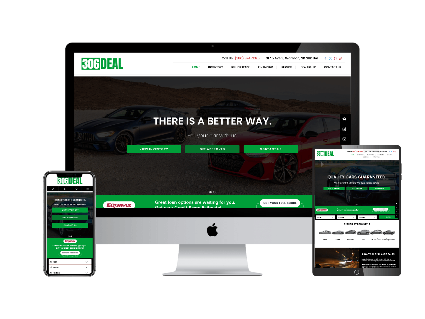 306 Deal Auto Sales dashboard for automotive dealerships