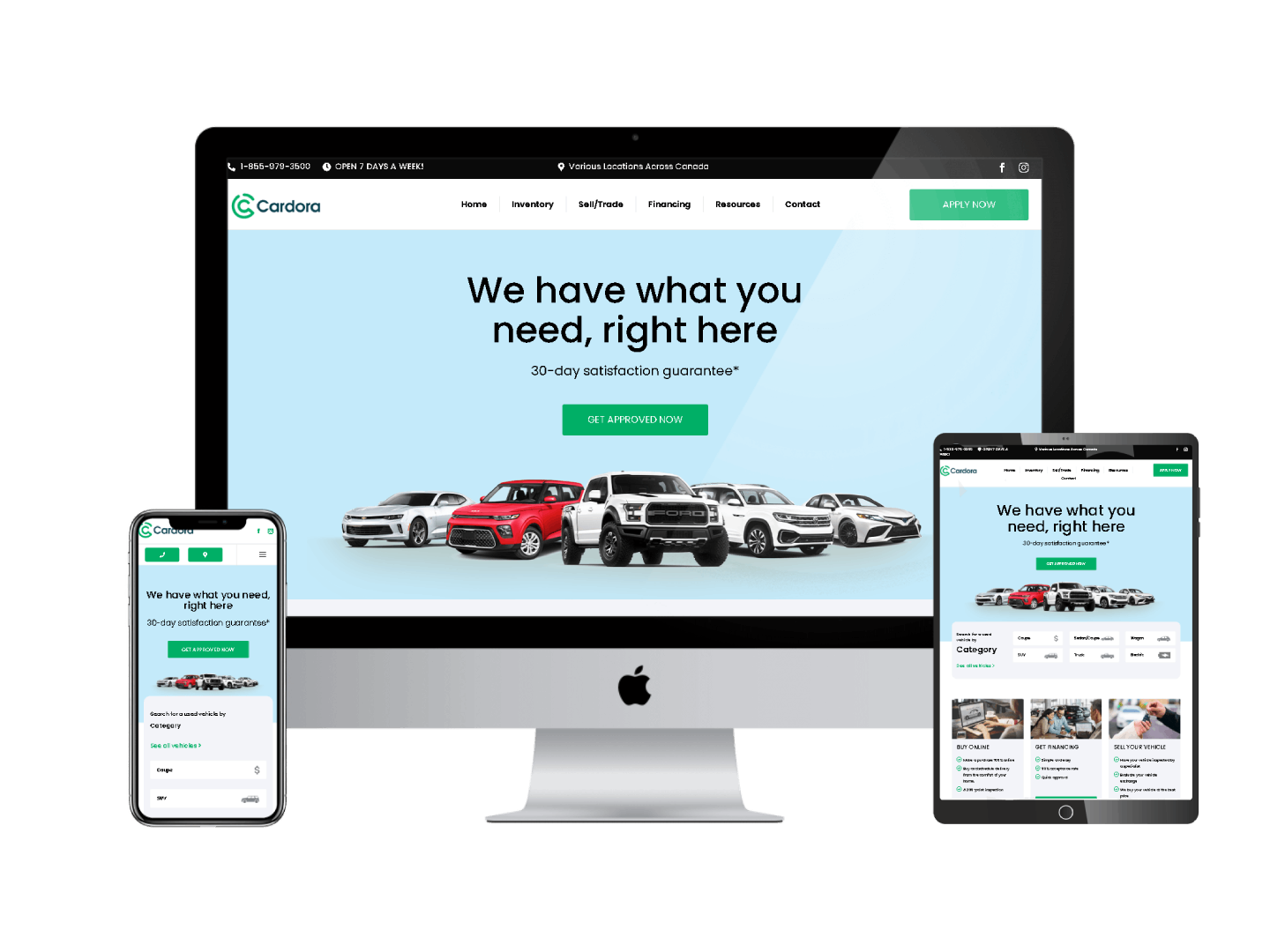 Cardora Ontario dashboard for automotive dealerships