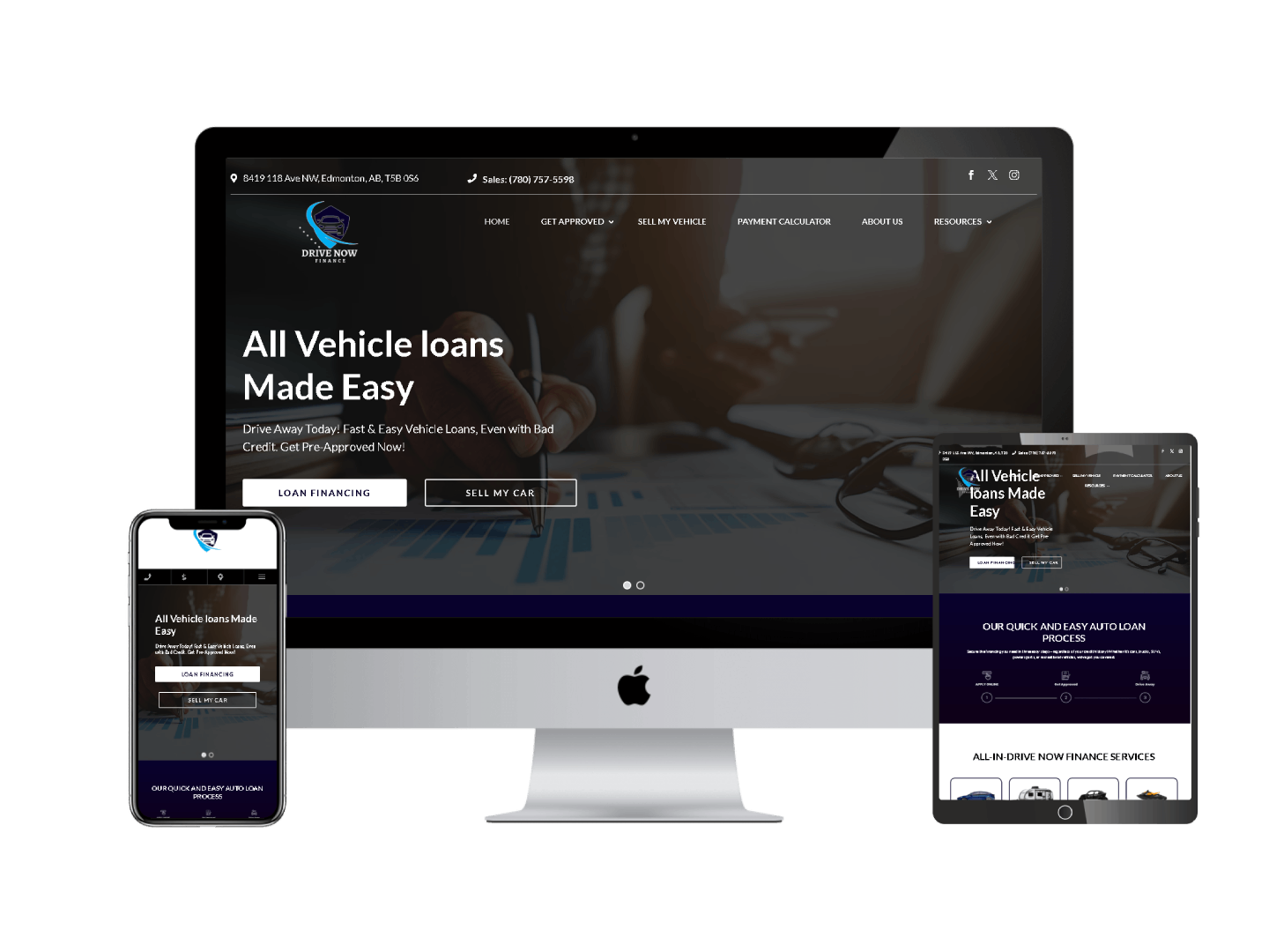 Drive Now Finance dashboard for automotive dealerships
