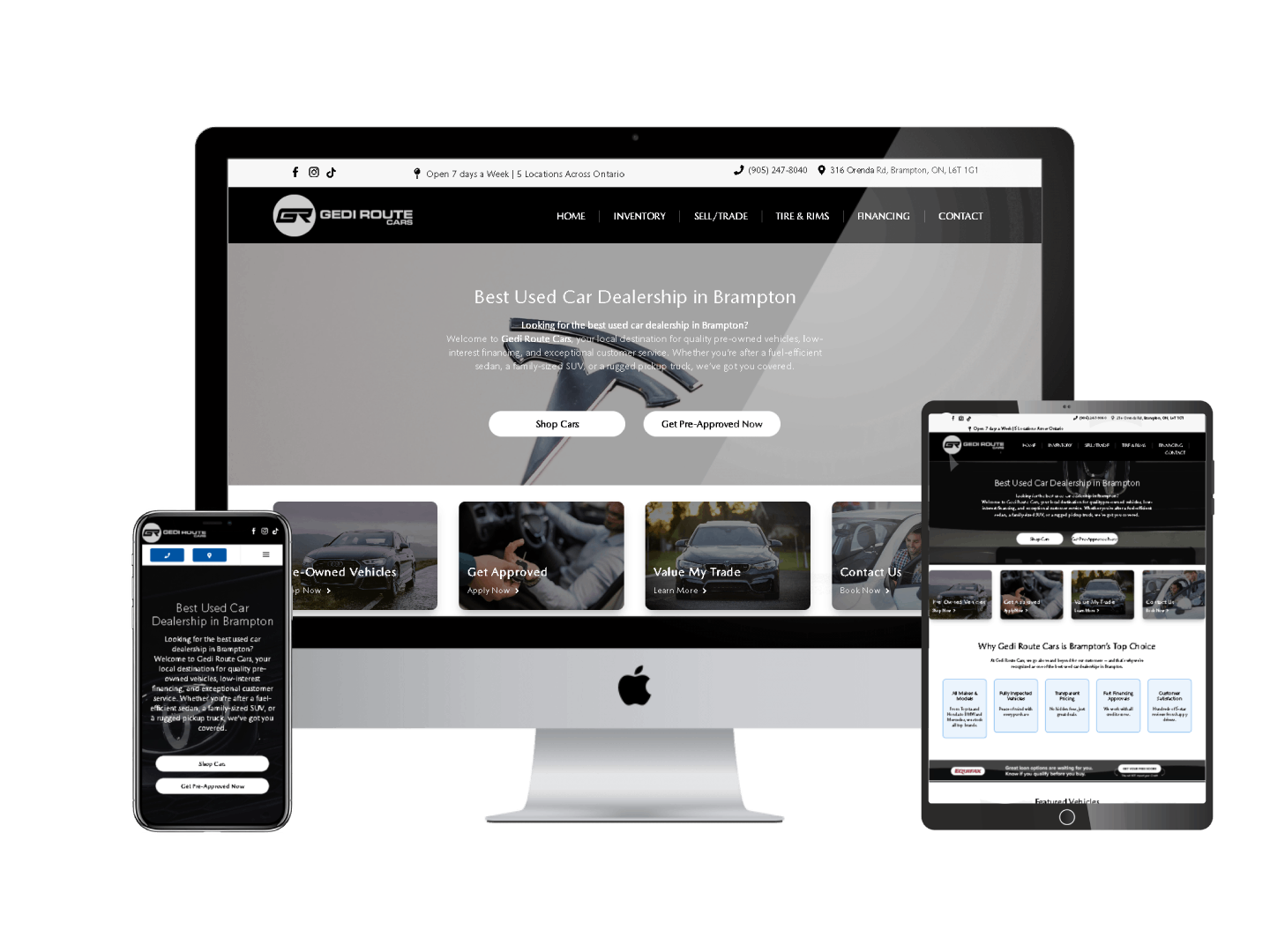 Gedi Route dashboard for automotive dealerships