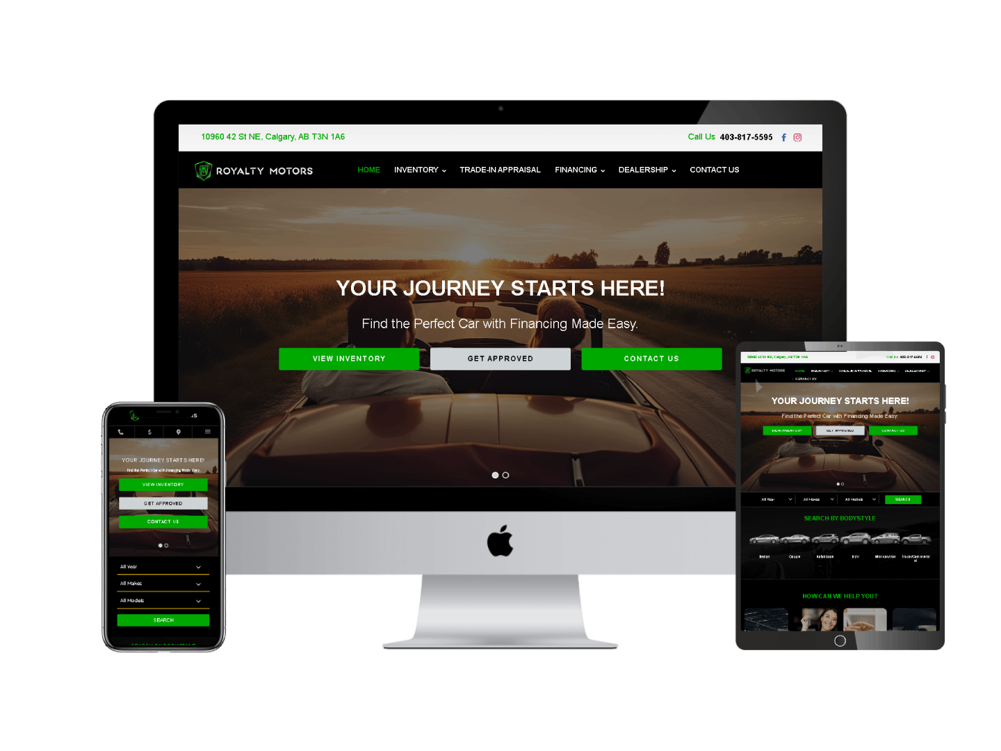Royalty Motors dashboard for automotive dealerships
