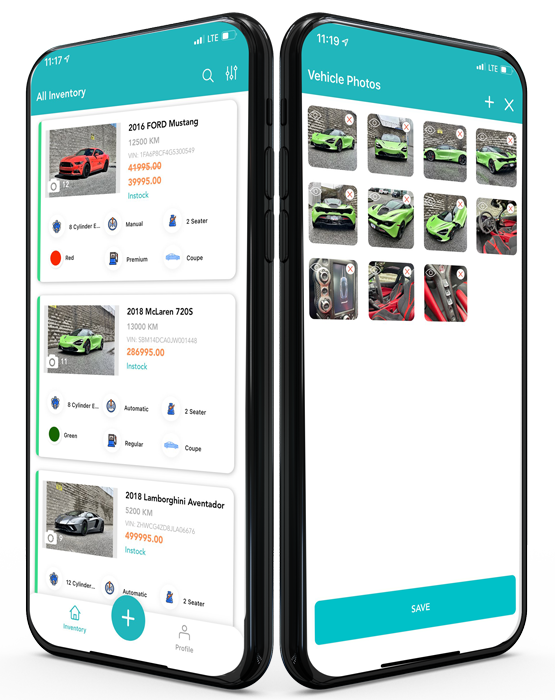 Mobile inventory management app for car dealerships