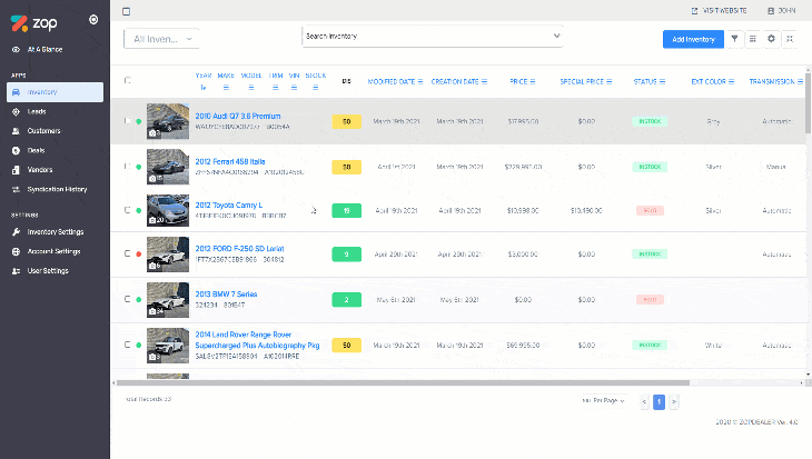 Vehicle expense tracking and inventory cost management