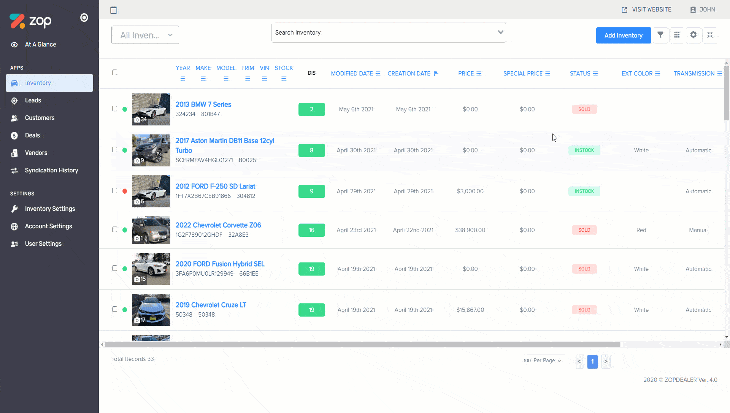 VIN decoder tool for automatic vehicle data and specifications