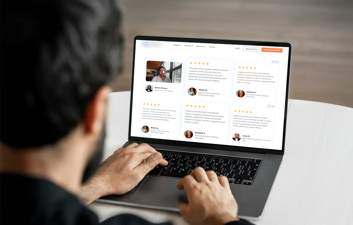 Display customer reviews on dealership websites to build trust